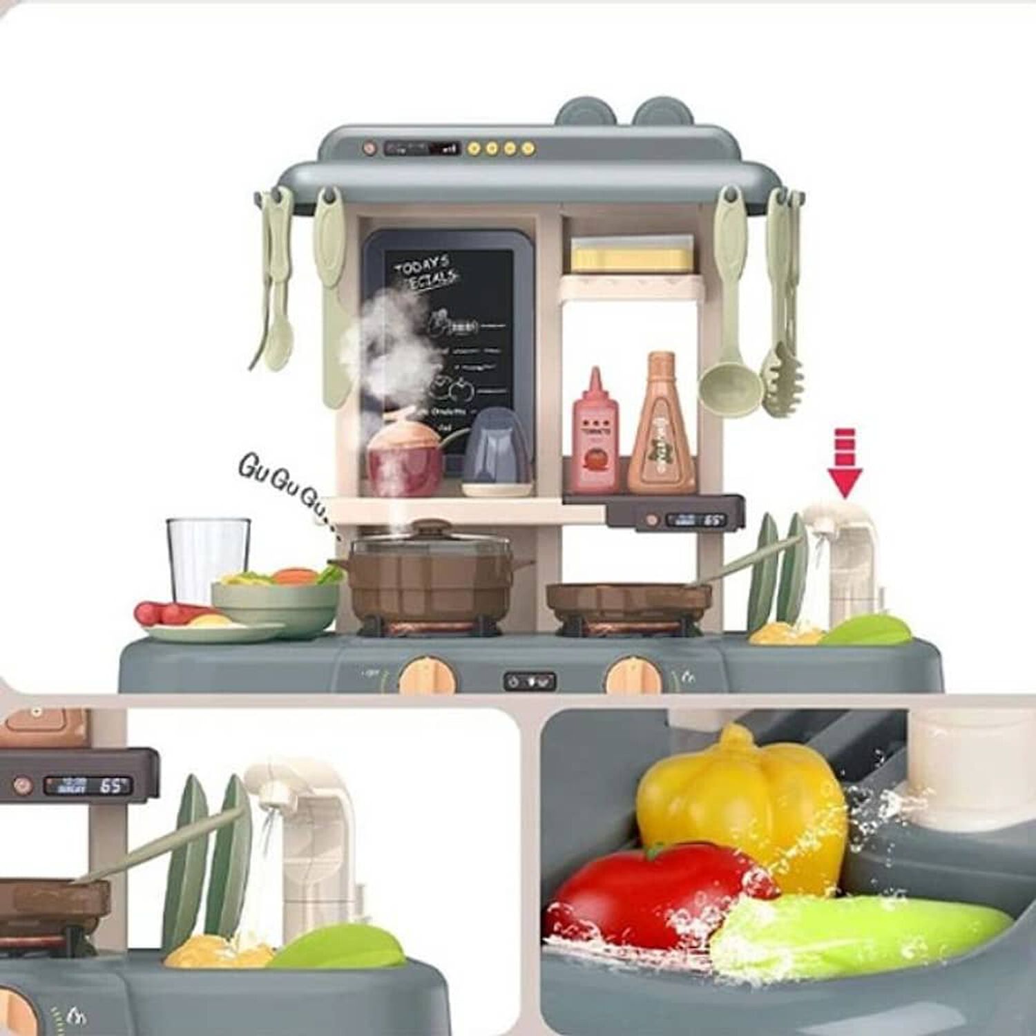 Juego De Cocina Con Luces Y Sonidos 42 Piezas 63cmx45cm image number 3.0