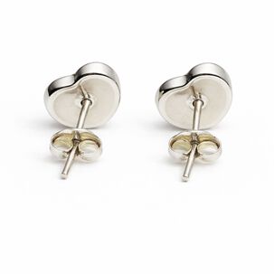 Aros Lapisl&aacute;zuli Coraz&oacute;n Plata 950 Tornillo Mariposa Mujer Elegantes Piedra Azul
