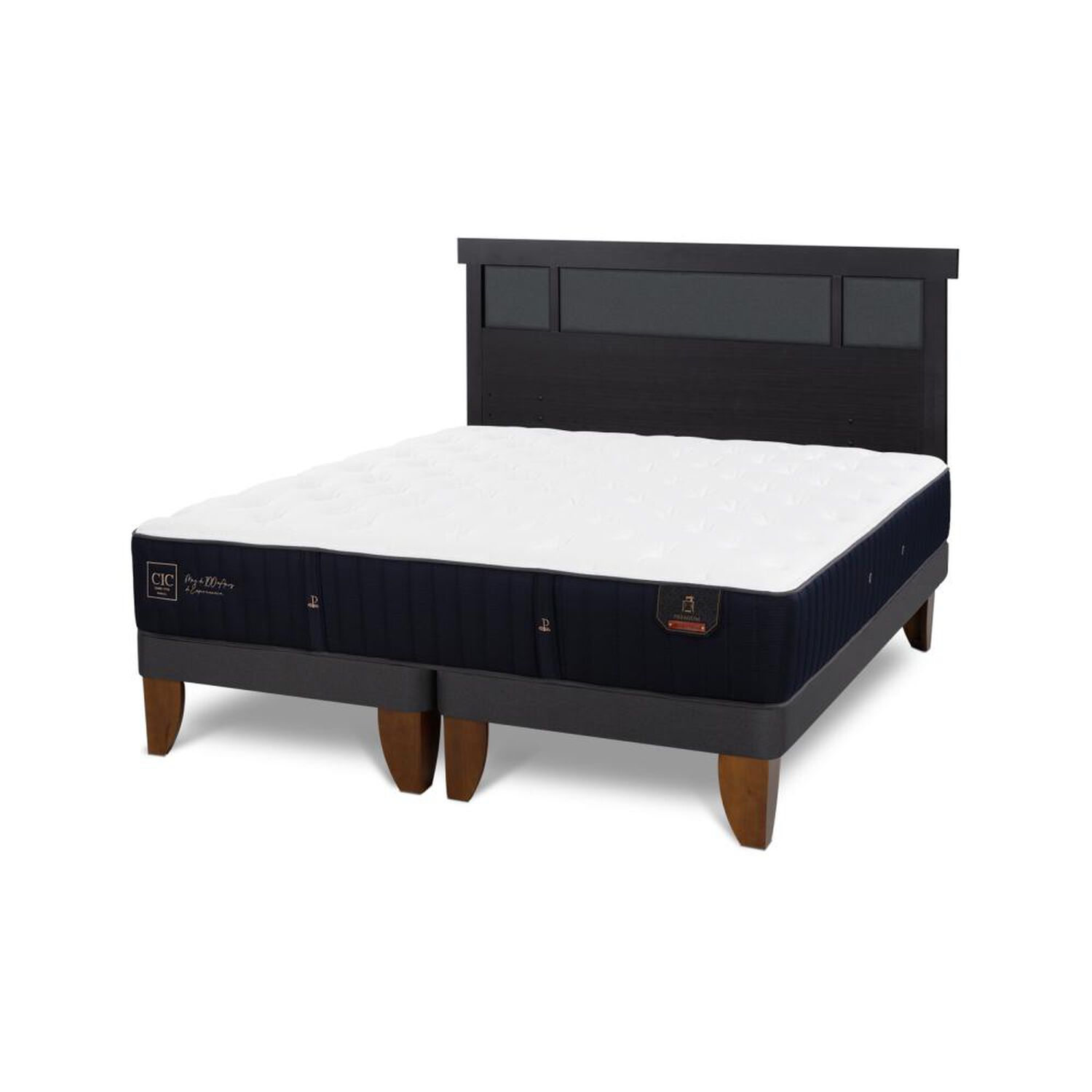Cama Europea Cic Linea Premium / King / Base Dividida + Respaldo image number 4.0