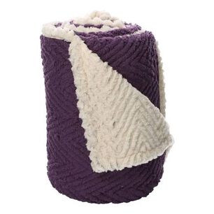 Frazada Andes Chiporro Espiga Morado 1.5 Plaza