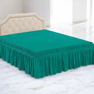 Faldon Para Cama De King Color Turquesa