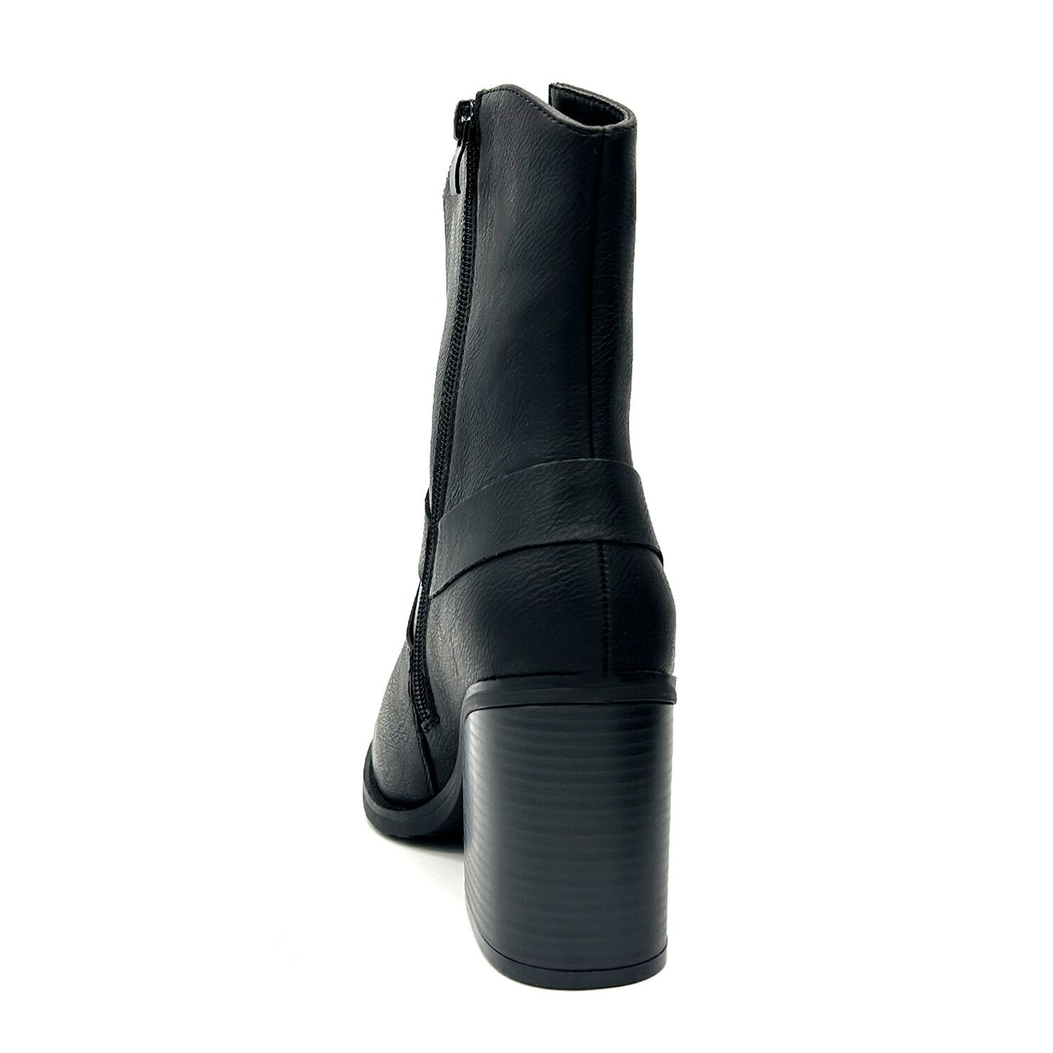 Bota Cowboy Para Mujer Color Negro Con Hebilla Y Aros image number 4.0