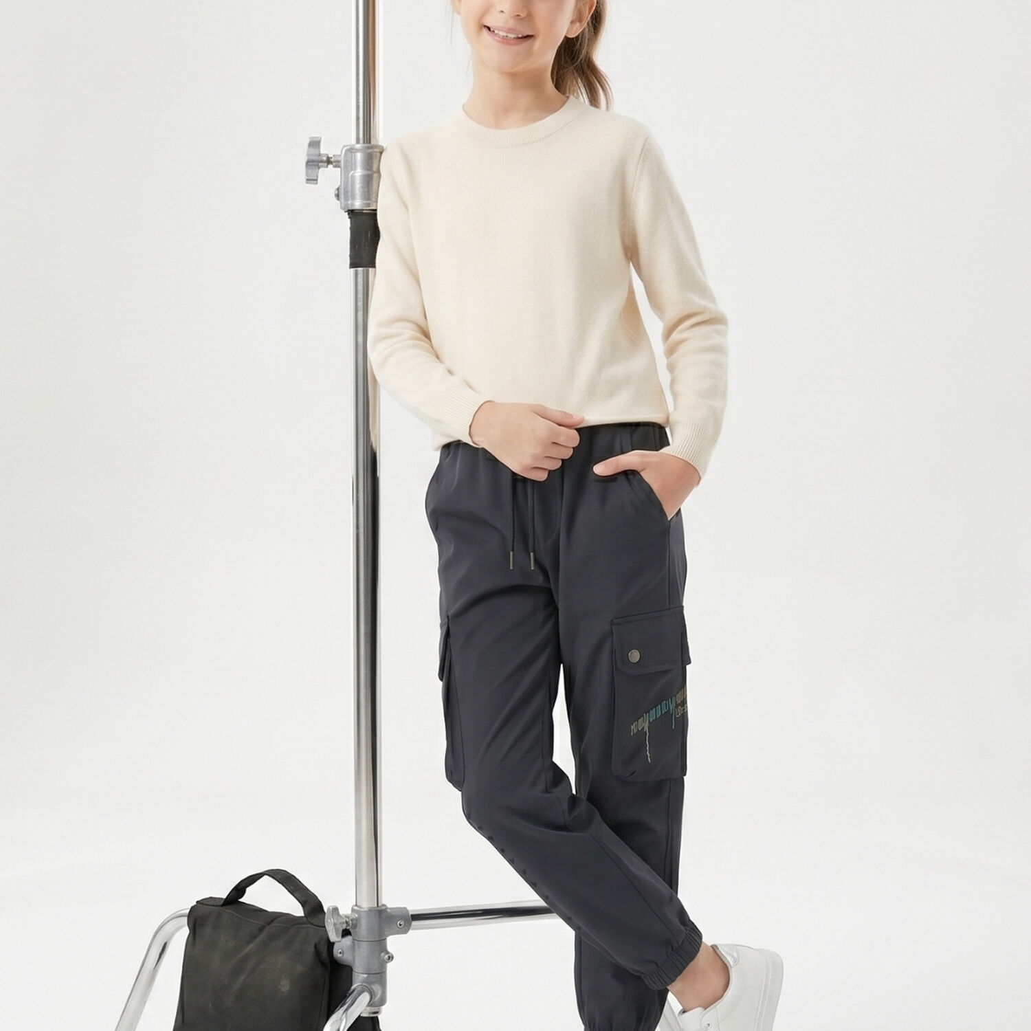 Pantalon Cargo Ni&ntilde;a Impermeable Jogger Moda Urbana Comodo image number 4.0