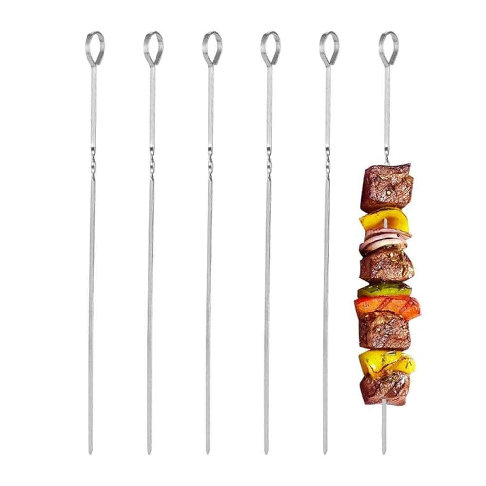 Set De 6 Pinchos Brochetas Anticucho Metal De 50 Cm image number 2.0