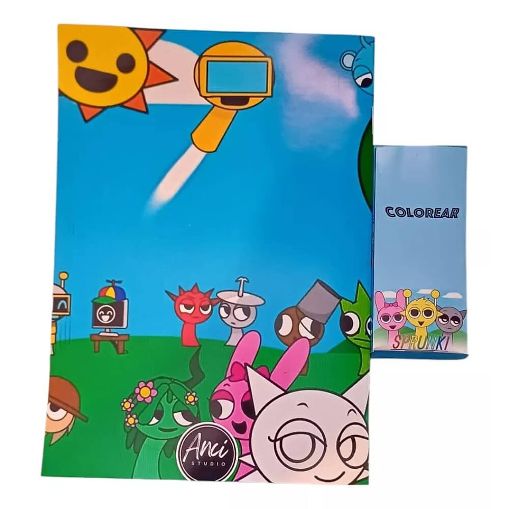 Libro Para Colorear Sprunki Incredibox Vol. 2 + Lapices image number 1.0