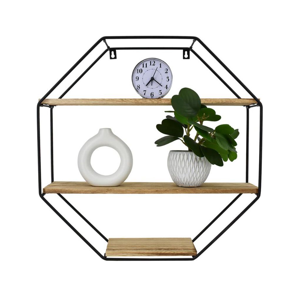 Repisa Organizador Decorativa Hexagonal Pared Flotante image number 0.0