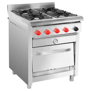 Cocina Semi Industrial Ticgas 4 Platos Horno 50x50 / Gas Licuado