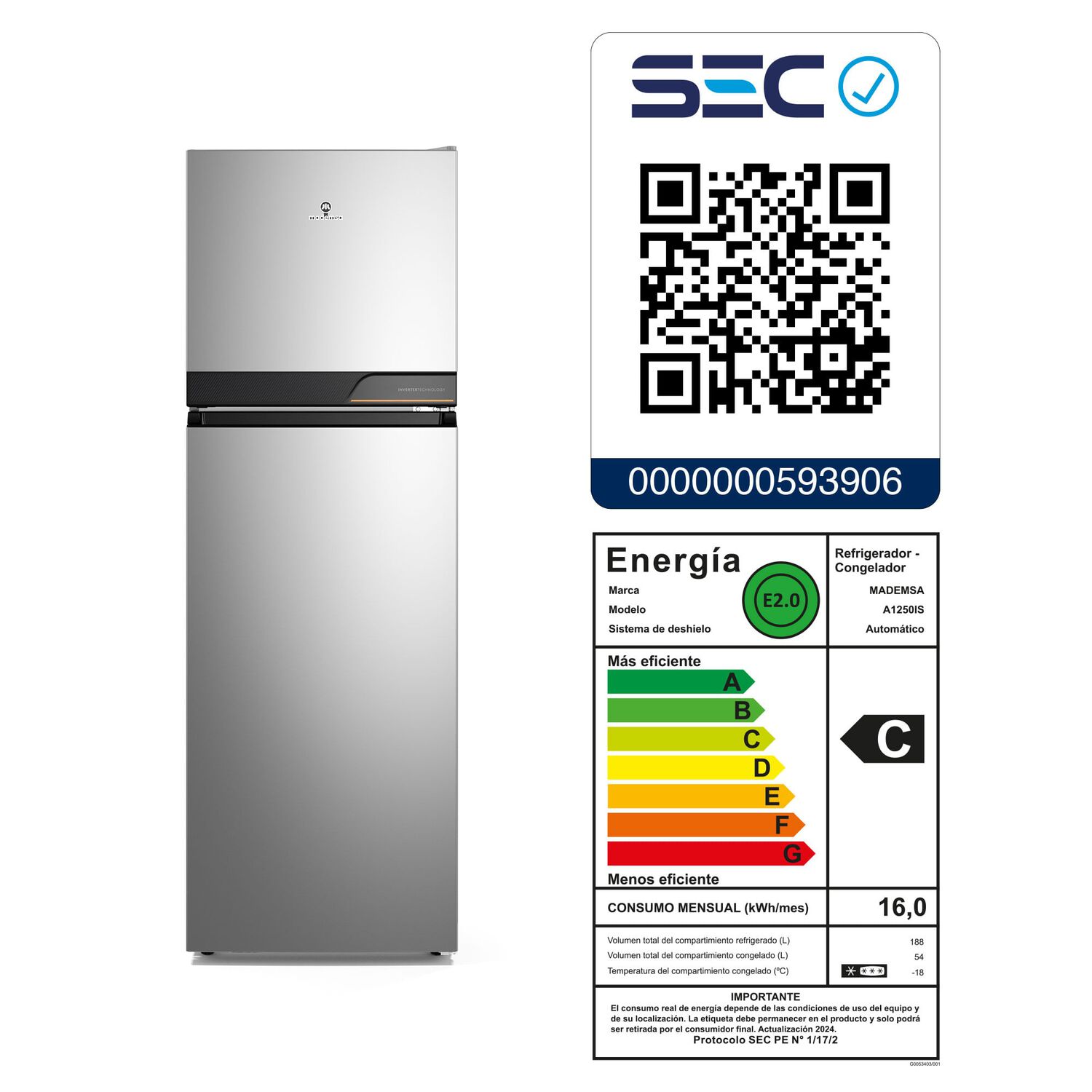 Refrigerador 242l No Frost Top Freezer Inverter Altus 1250is image number 10.0