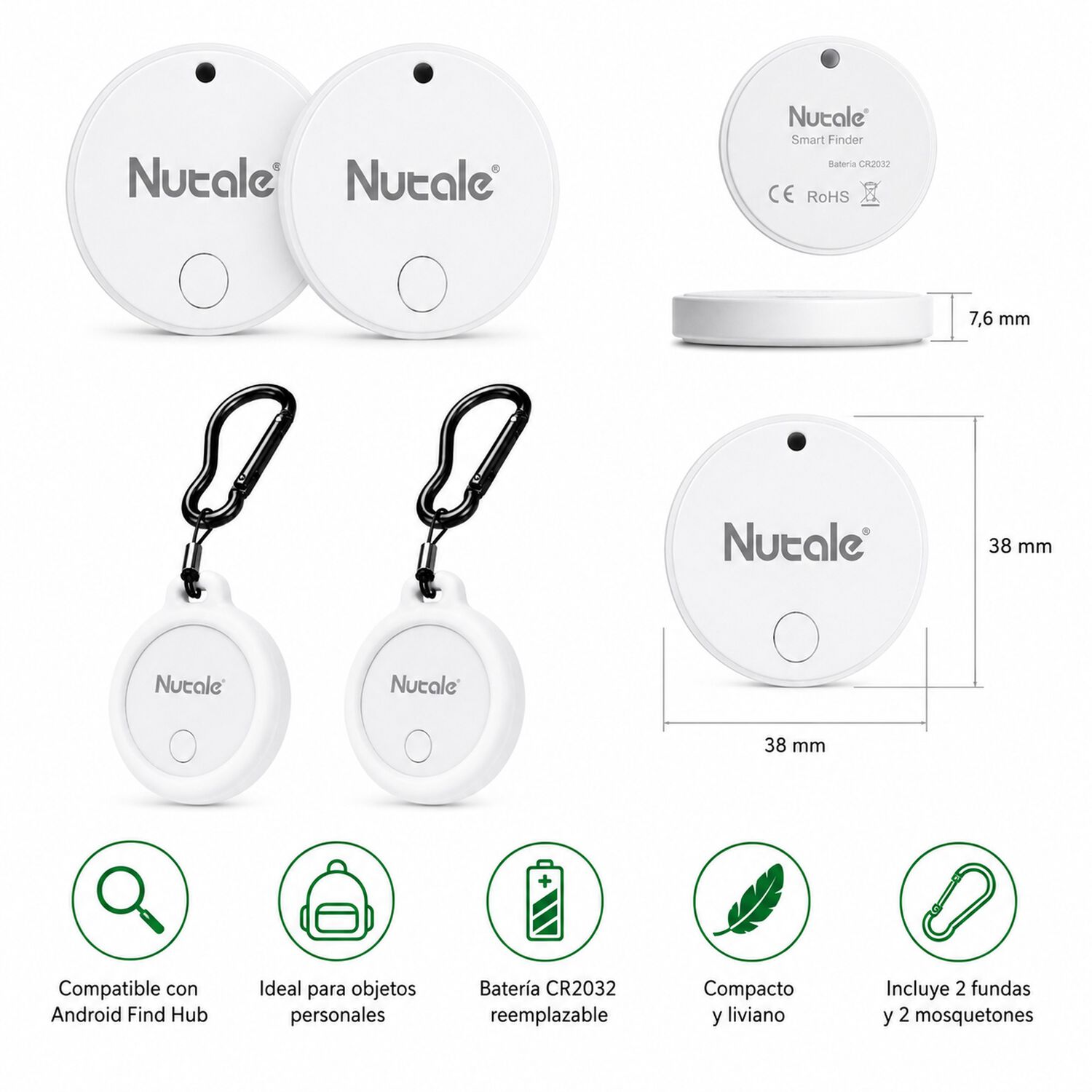 Kit De 2 Localizadores Gps Para Android Find Hub Google image number 7.0