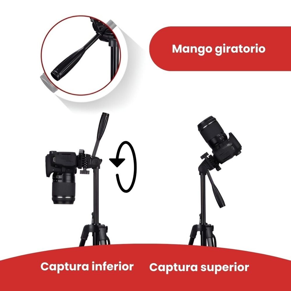 Tr&iacute;pode Profesional Para C&aacute;mara, Celular, Video image number 6.0
