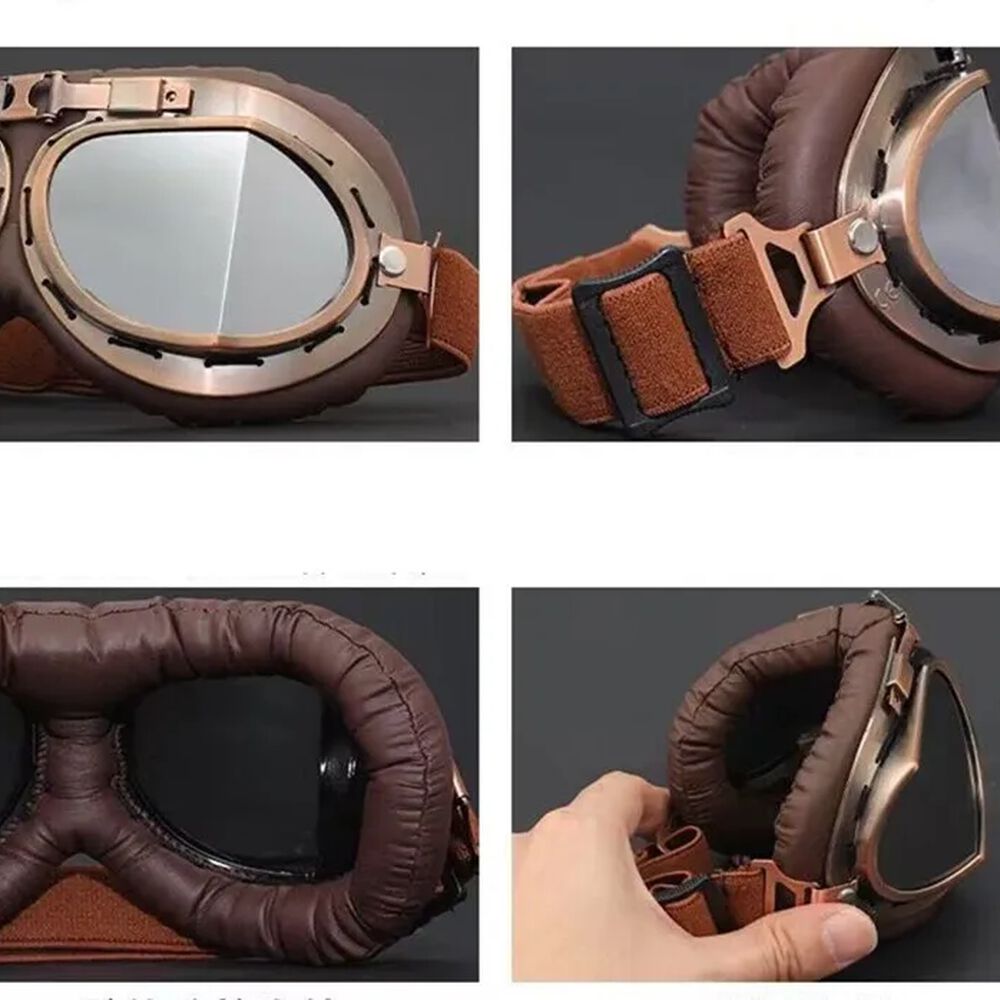 Cosplay Gafas De Moto Vintage Piloto Steampunk image number 7.0
