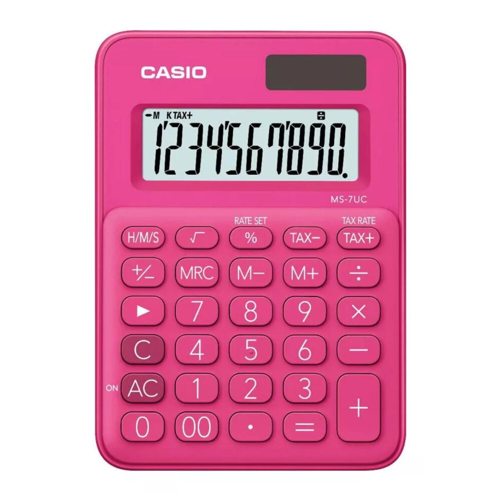 Calculadora De Escritorio 12 Digitos Rosado Ms-7uc image number 0.0