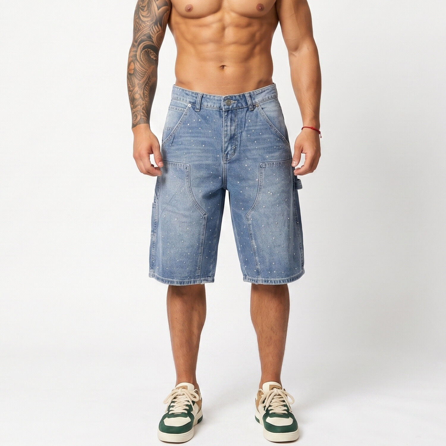 Short Bermuda Denim Brillos Relaxed Fit Hombre Diamond image number 0.0