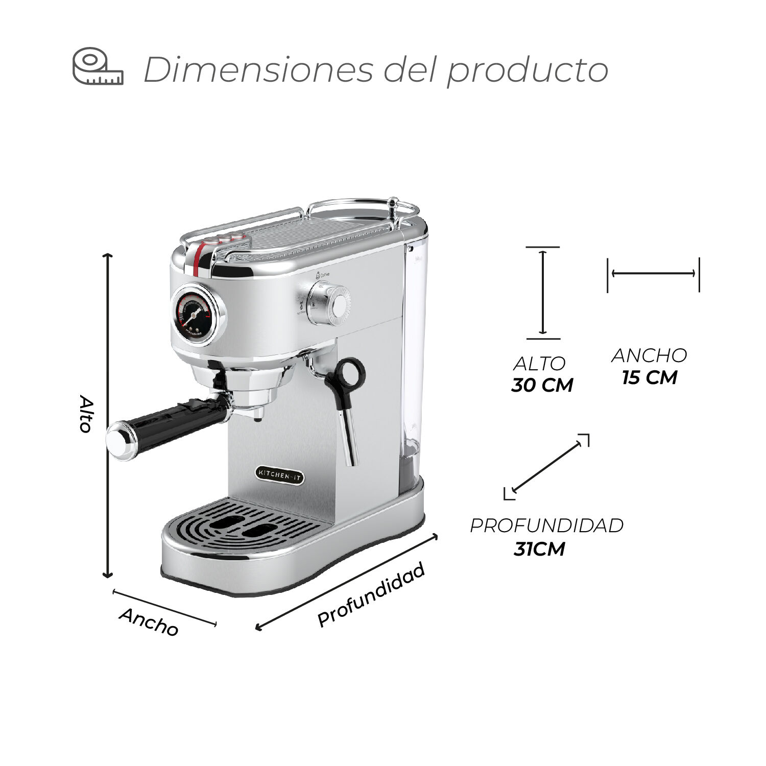 Cafetera Espresso Bari 5 En 1 image number 4.0