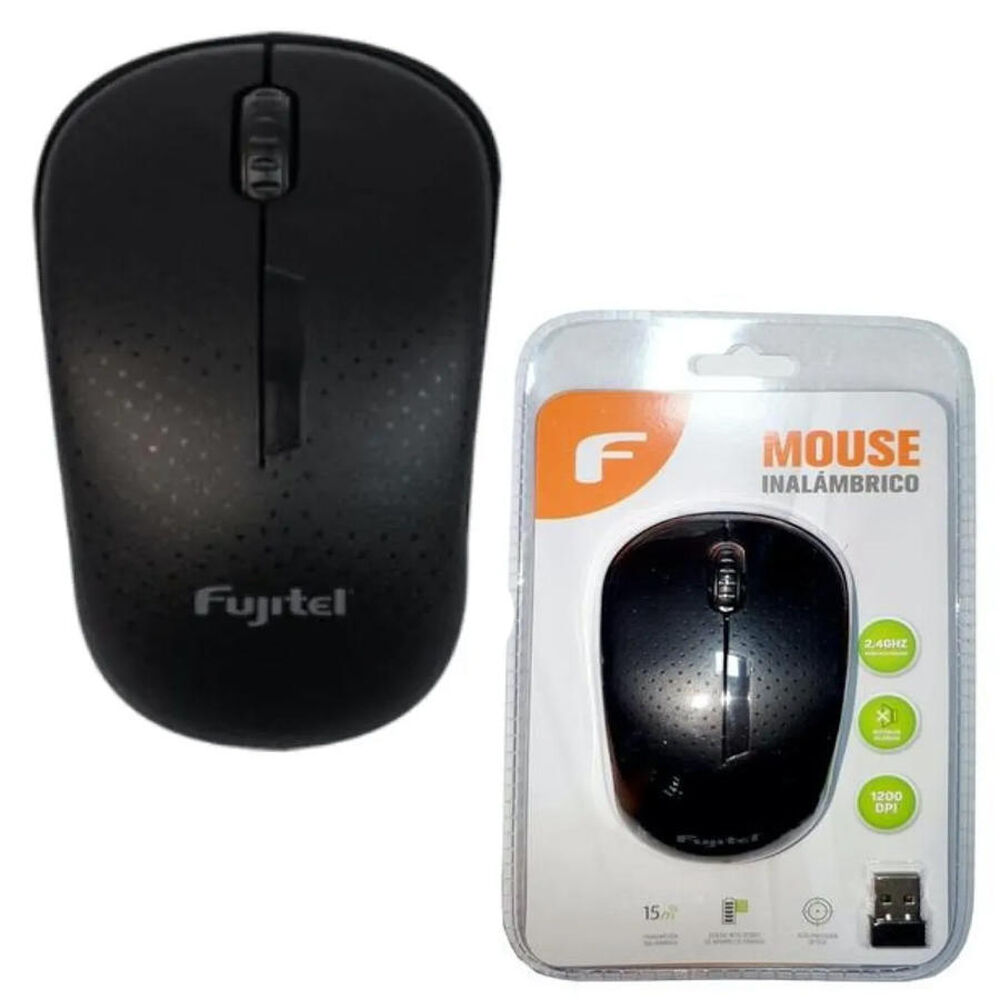 Mouse Inalámbrico Fujitel 2.4g 3d Wireless 1200 Dpi Negro Fx image number 2.0