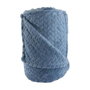 Frazada Andes Jacquard Flannel Azul 2 Plaza