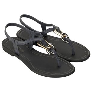 Sandalia Mujer Gris/negro Exuberante Grendha