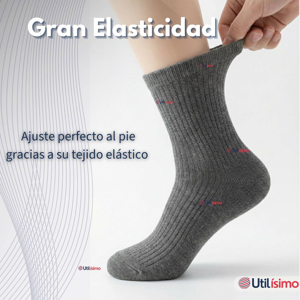 Pack 3 Calcet&iacute;nes Escolares Corto Bamb&uacute; Gris Ni&ntilde;o Juvenil image number 4.0