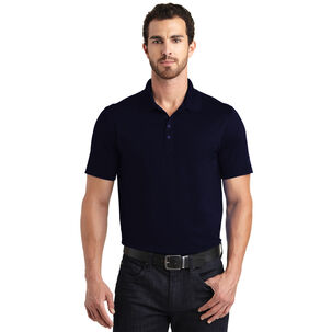 Polera Pique Lisa Manga Corta Color Azul Marino Sangiovanni
