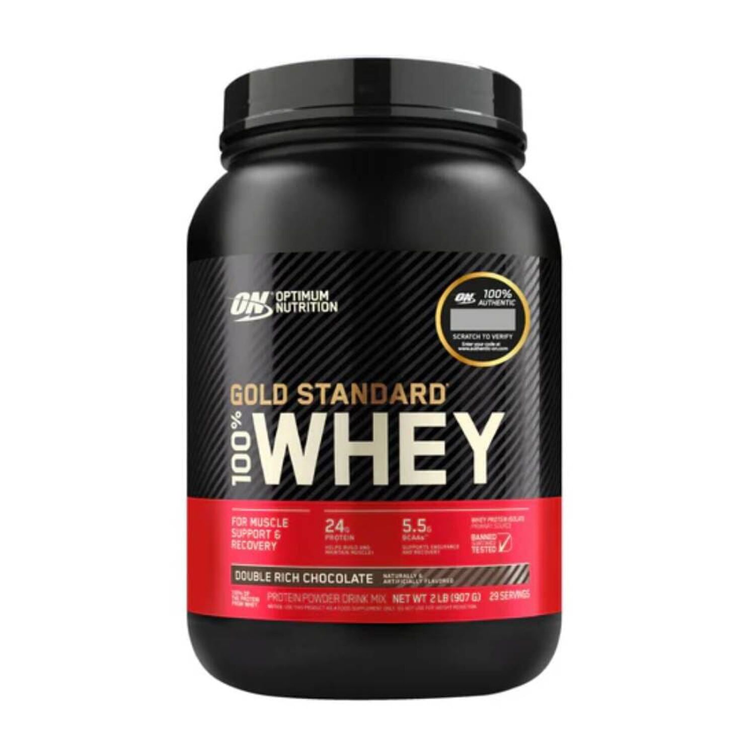 100% Whey Protein Gold Standard 2 Lbs - Chocolate image number 0.0