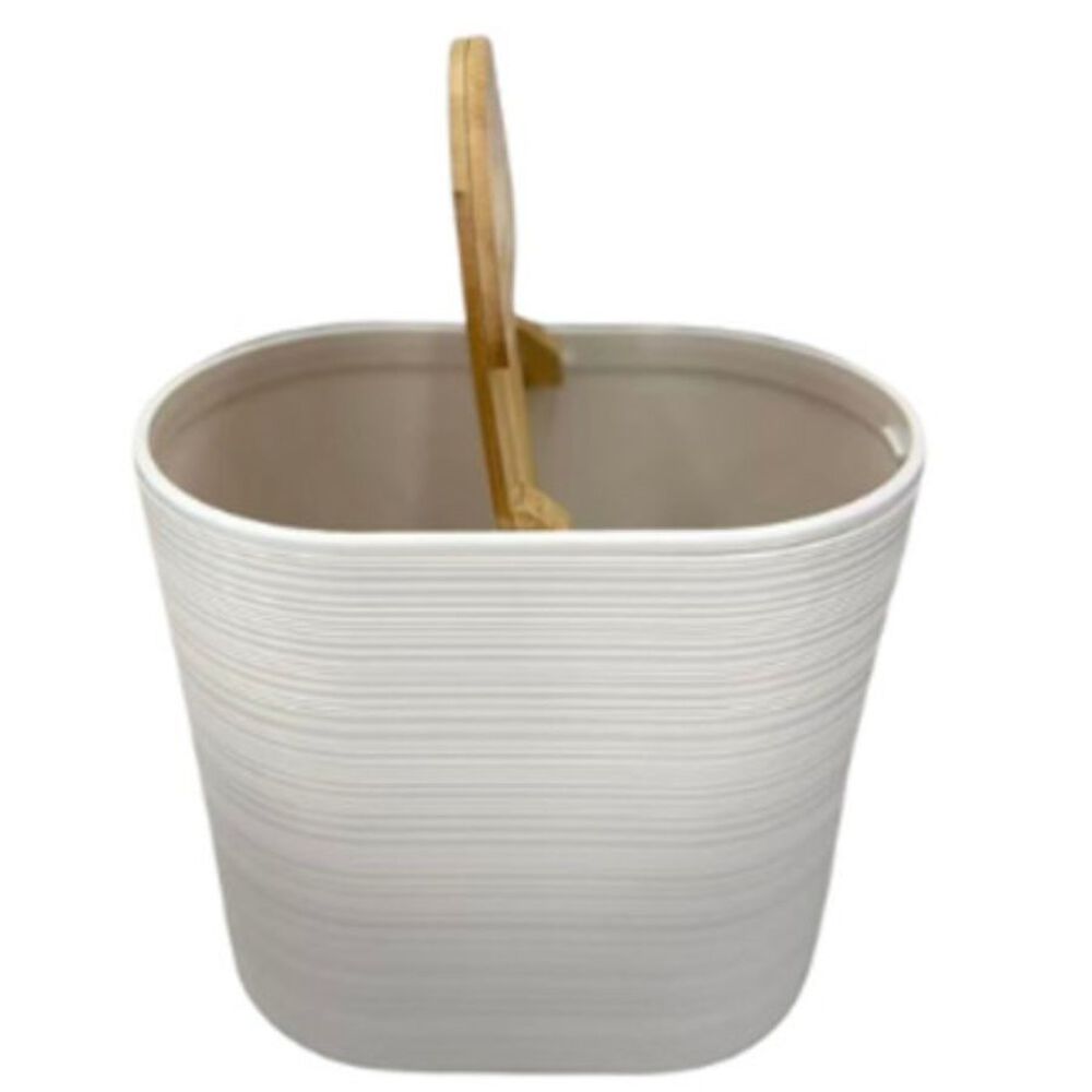 Cesto De Basura Papelera Oval Blanco 24x25.5 Cm image number 2.0