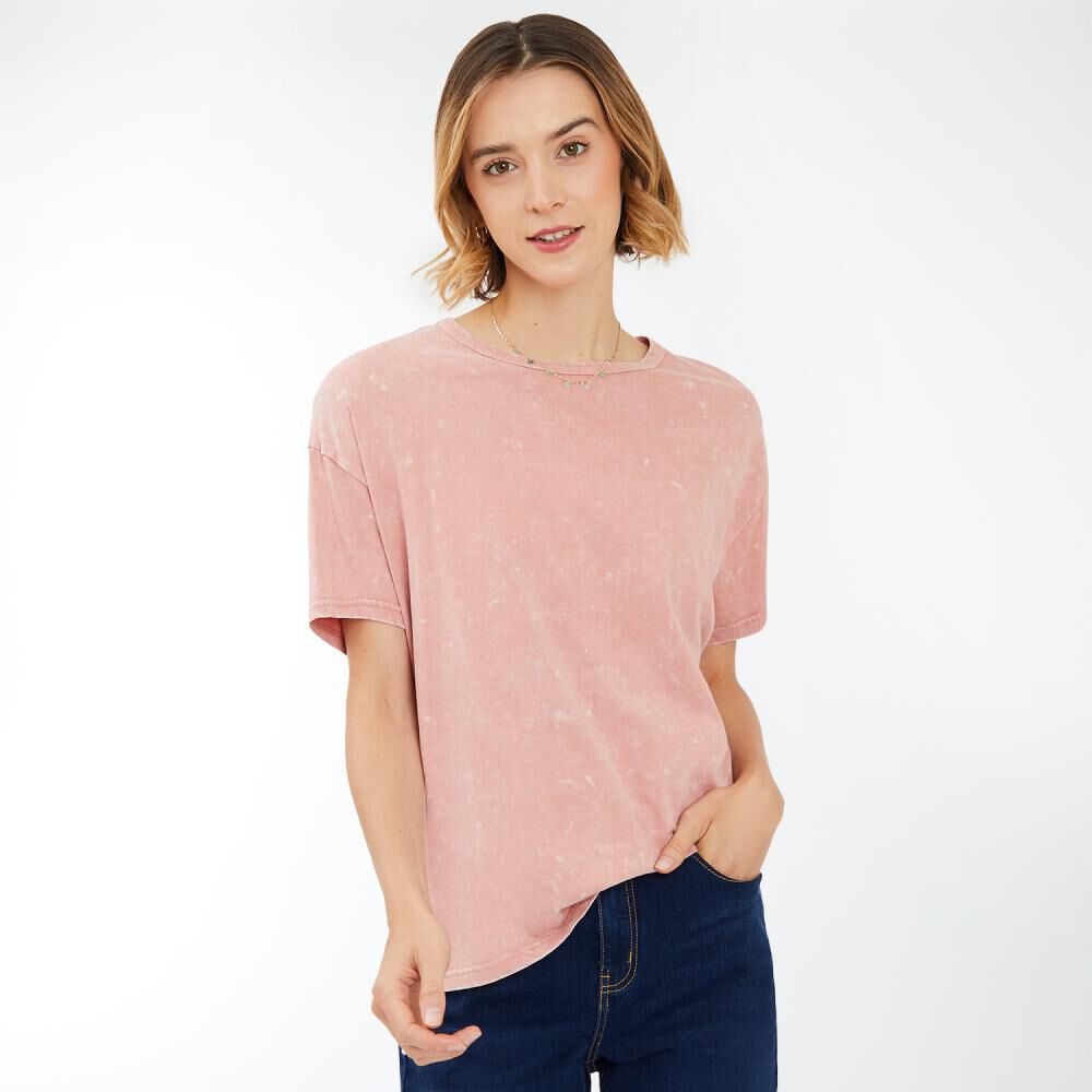 Polera Con Lavado Manga Corta Cuello Redondo Mujer Ocean Pacific image number 0.0