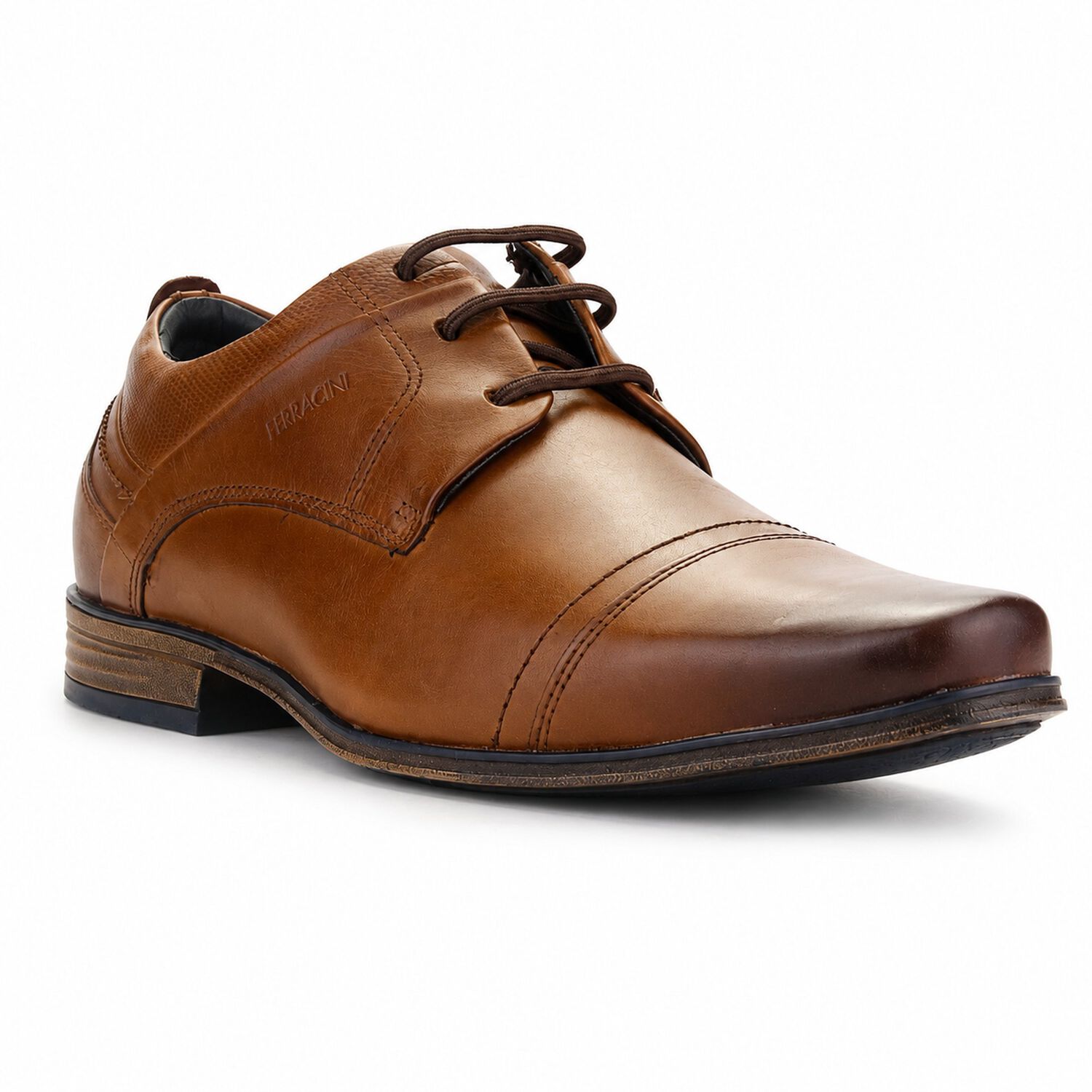 Zapato Ferracini Hombre 6065 Derby Caf&eacute; Casual image number 2.0