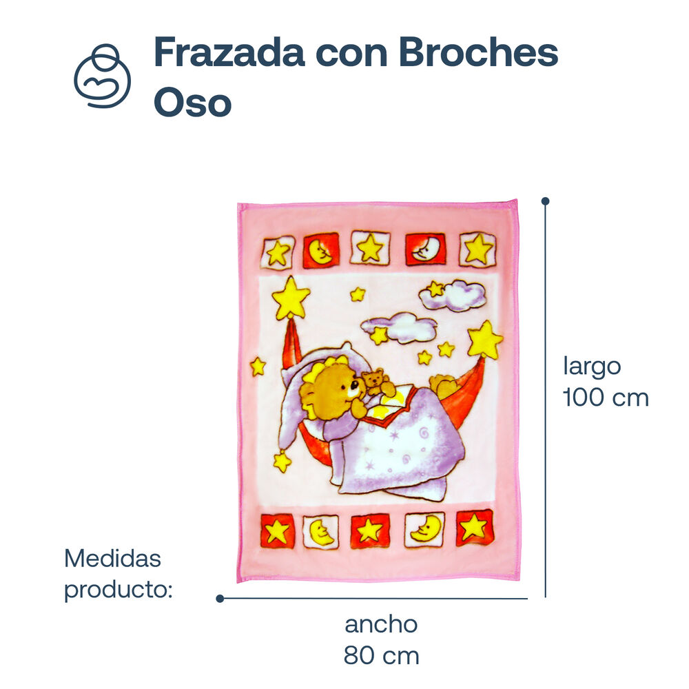 Saco Con Broche Oso Rosa Bebesit image number 6.0