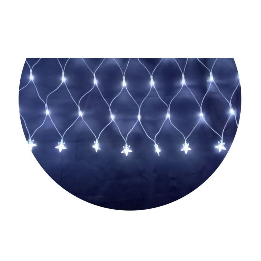 Malla Estrella Cascada De Luces Solares 100 Led Blanco 3m image number 0.0