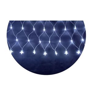 Malla Estrella Cascada De Luces Solares 100 Led Blanco 3m