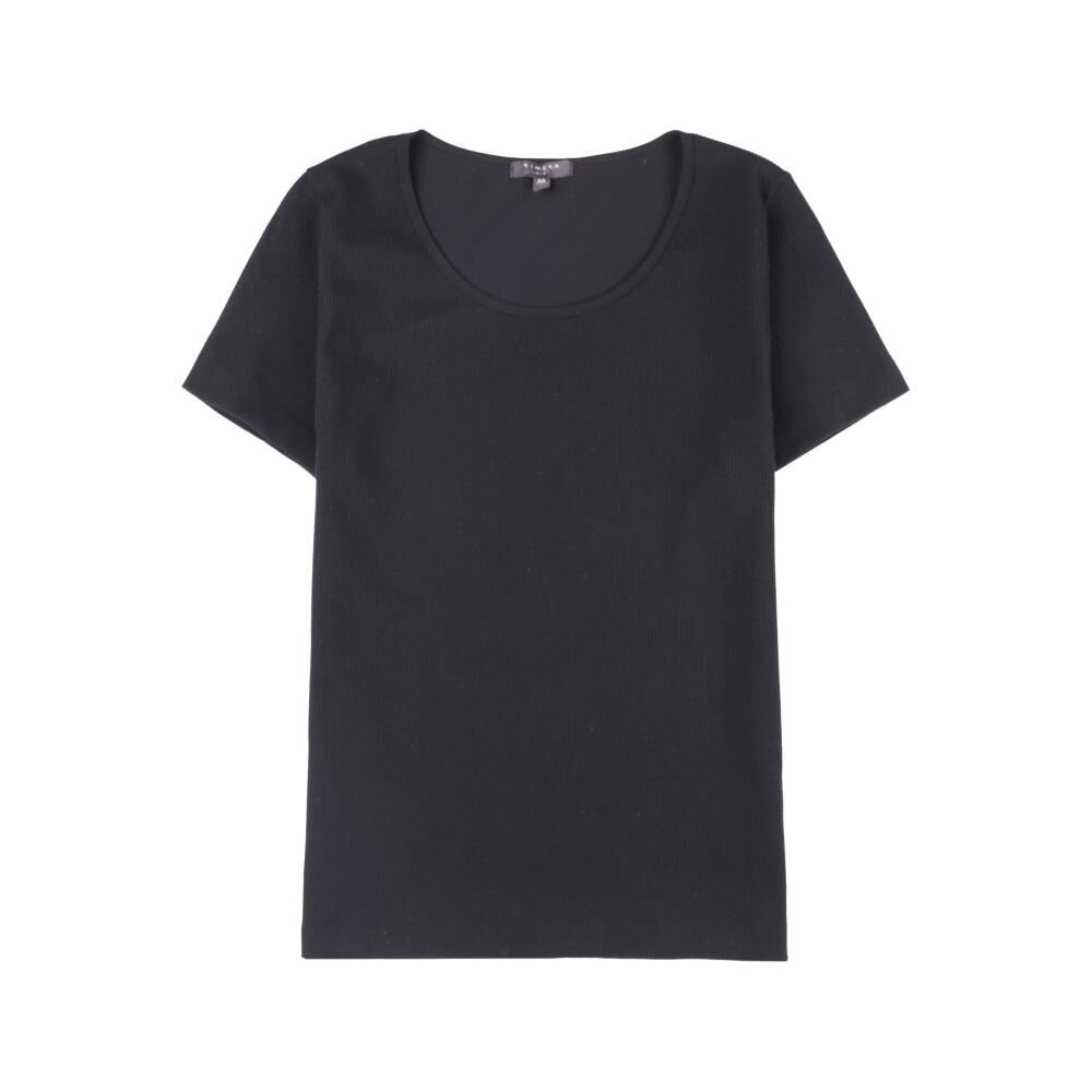 Polera Rib Básica Manga Corta Cuello Redondo Mujer Kimera image number 0.0