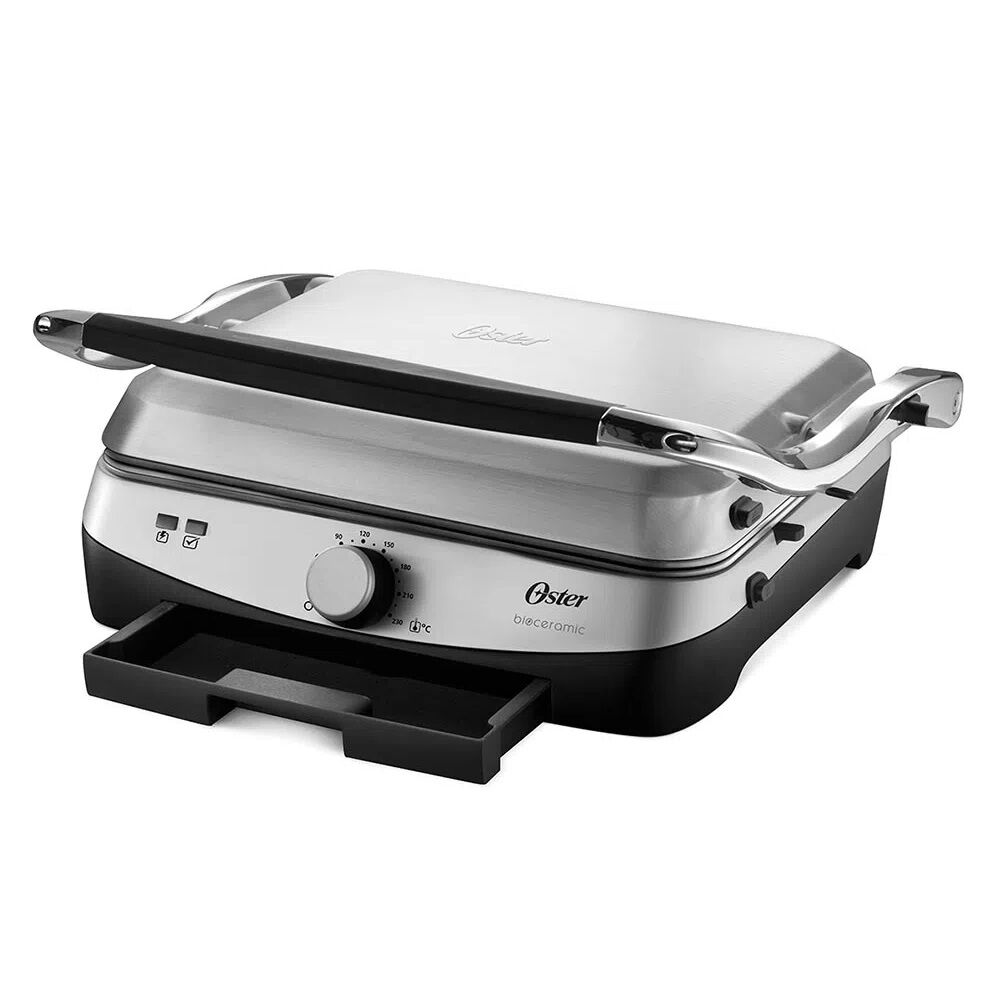 Parrilla Y Panini Electrica Oster Apertura 180 Grados Bioceramic Ckstpa4881 image number 2.0