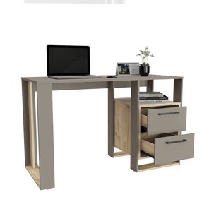Escritorio 2 Cajones Fm-056g - Gris Mate