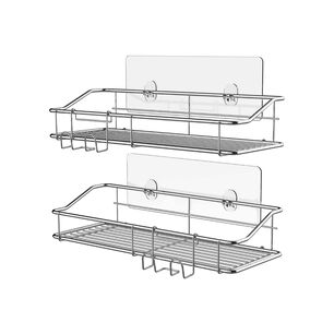 Set 2 Organizadores Ducha Repisa Ba&ntilde;o Adhesivo Inoxidable