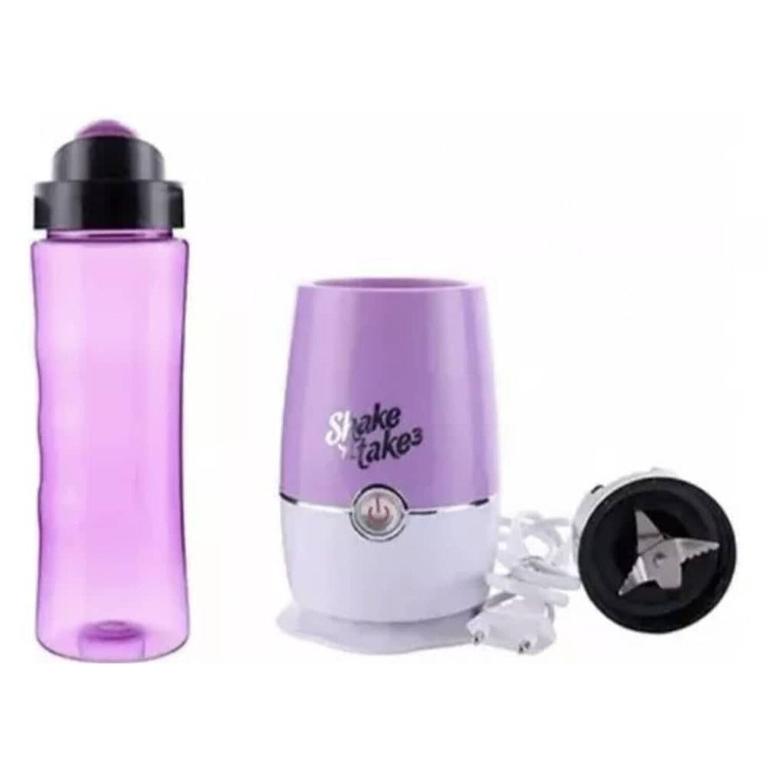 Juguera Batidora Licuadora Personal Port&aacute;til 2vasos Lionshop Morado image number 1.0