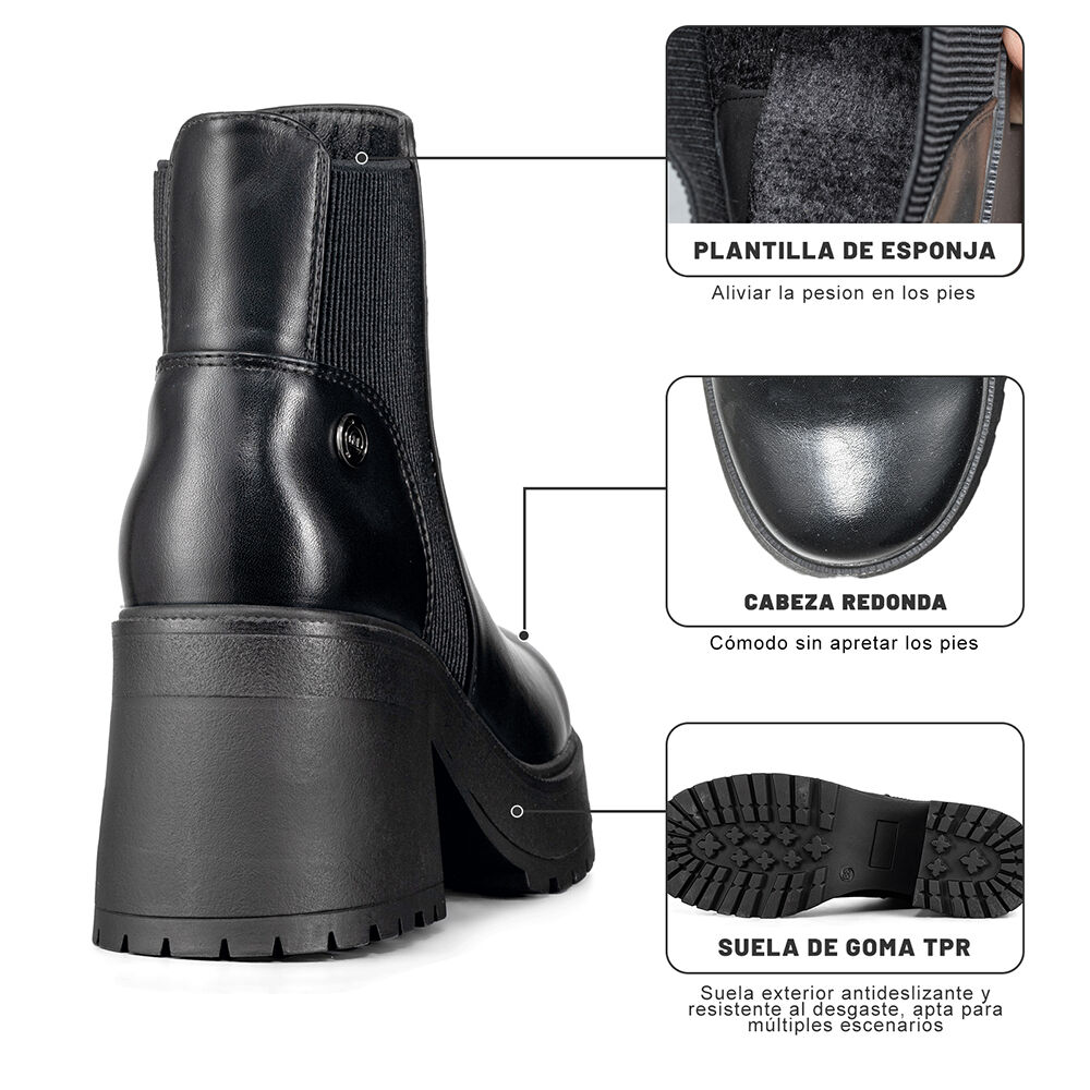 Botin Mujer Casual Eco Cuero Con Felpa Vintage Weide Czy612 image number 8.0