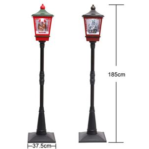 Faro De Navidad 190 Cm Nieve Y Música