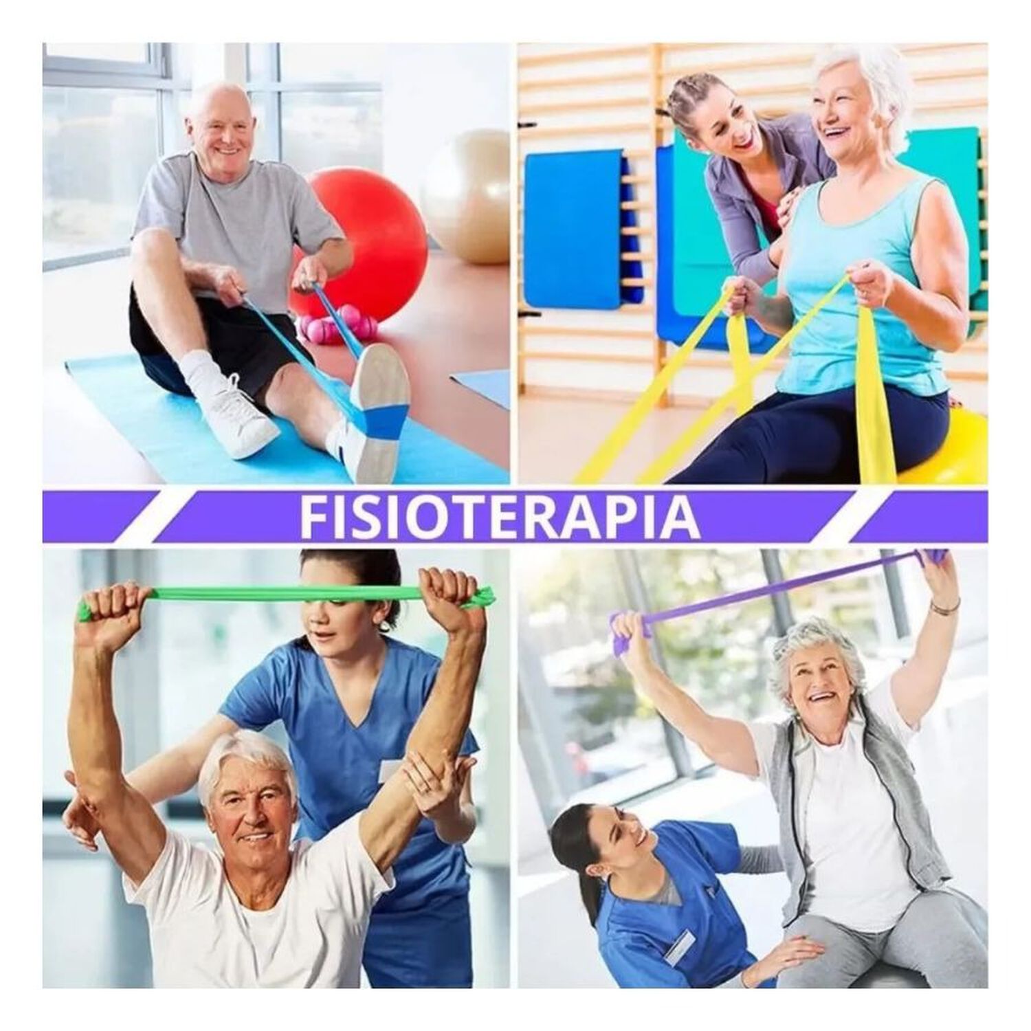 Set 3 Bandas El&aacute;sticas Resistencia Yoga Fitness Pilates image number 2.0
