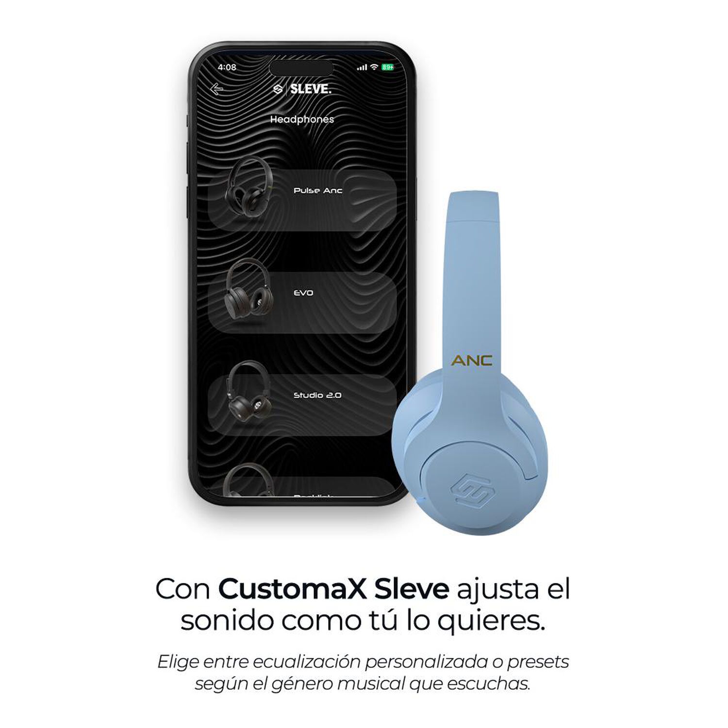 Aud&iacute;fonos Sleve Pulse ANC 2Gen Sky Blue image number 5.0