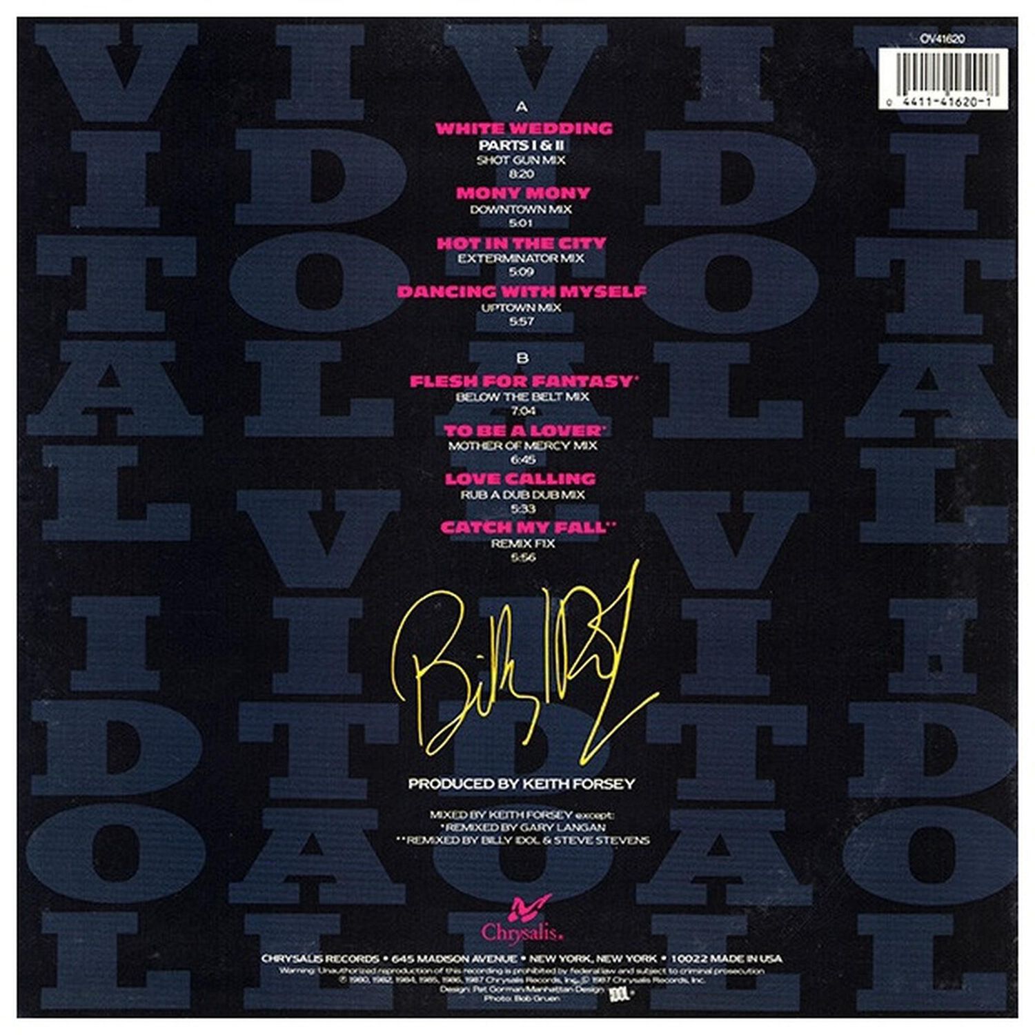 Billy Idol - Vital Idol | Vinilo Usado image number 1.0