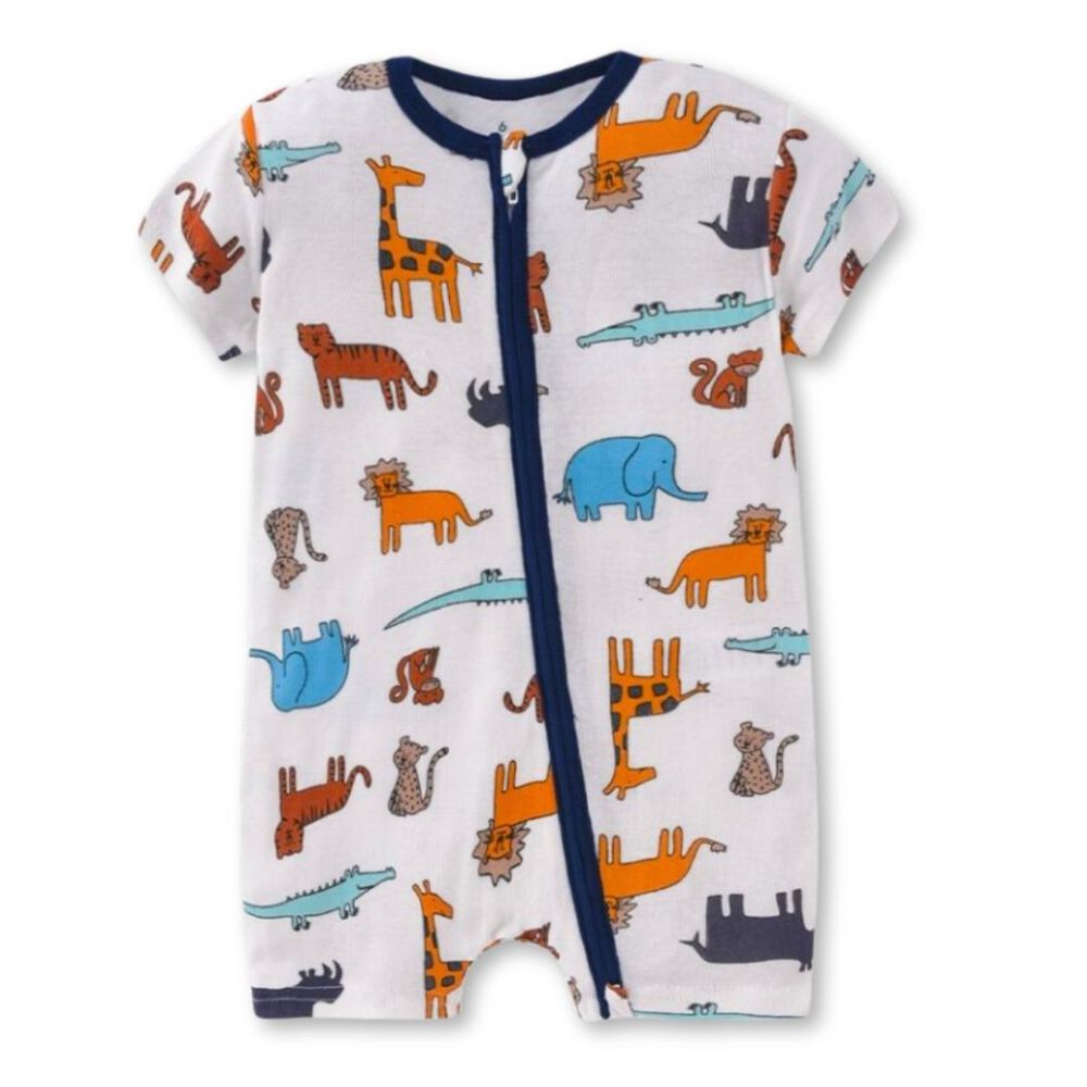 Enterito Corto 100% Algodón Bebé Niño 6 A 24 Meses Animals image number 0.0