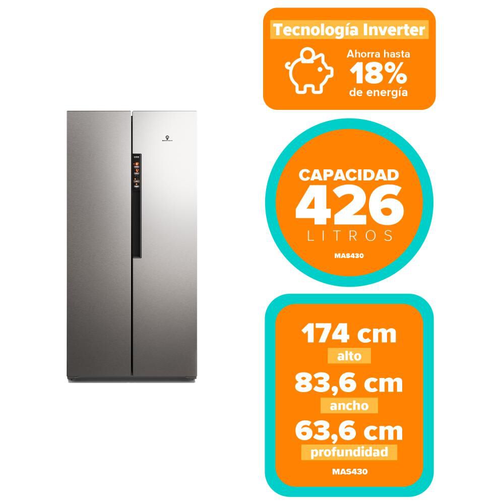 Refrigerador Side By Side Mademsa MAS430 / No Frost / 426 Litros / A+ image number 6.0