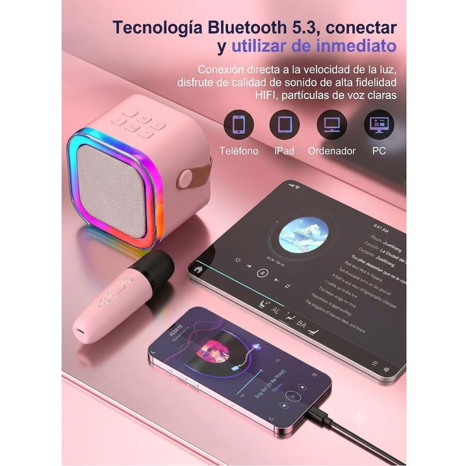 Altavoz Parlante Con Microfono K12 Bluetooth Inalambrico image number 2.0