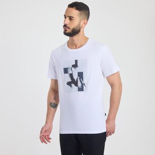 Polera Estampada Manga Corta Cuello Redondo Hombre Az Black