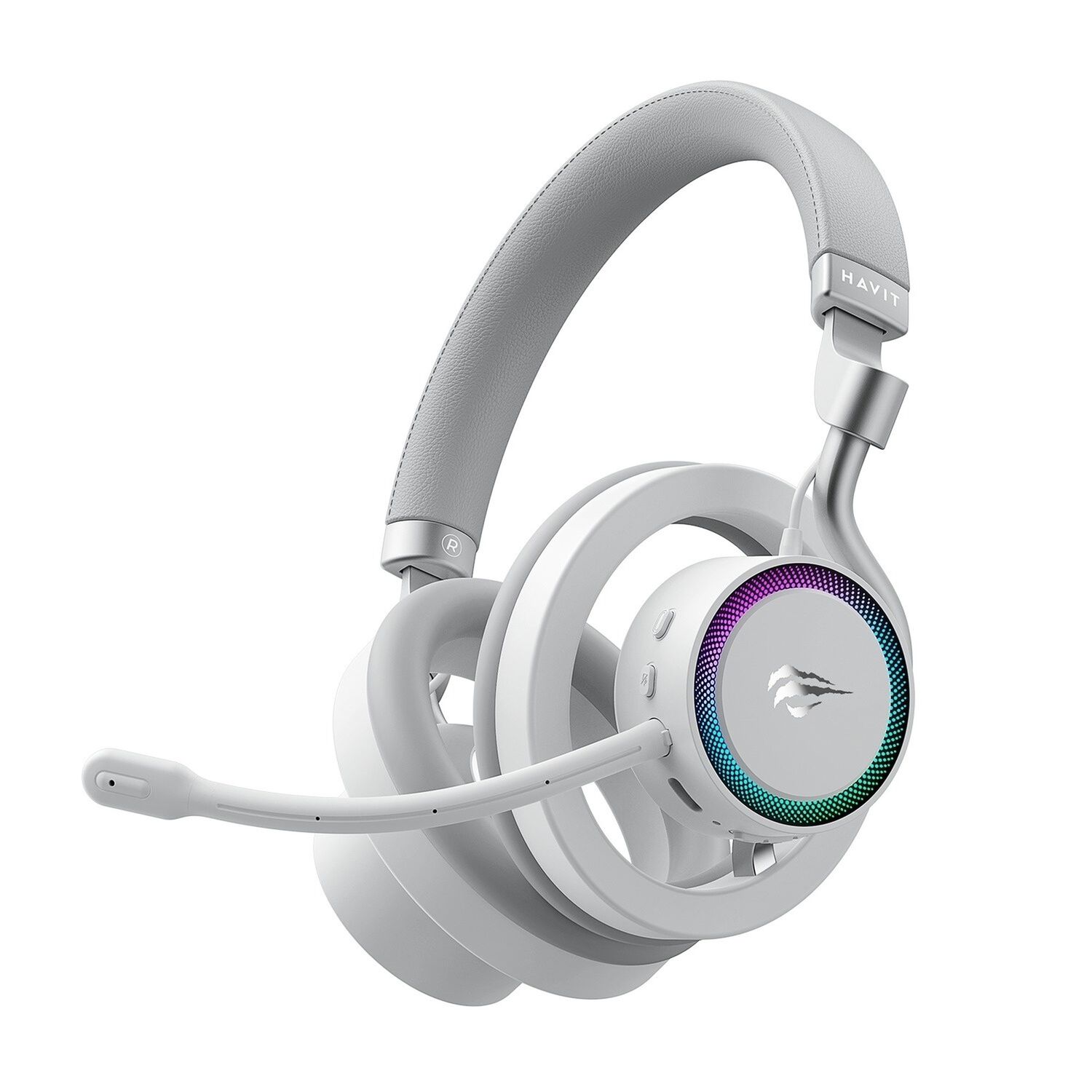 Aud&iacute;fonos Gamer Bluetooth Micr&oacute;fono Fuxi-h8w Blanco Havit image number 3.0