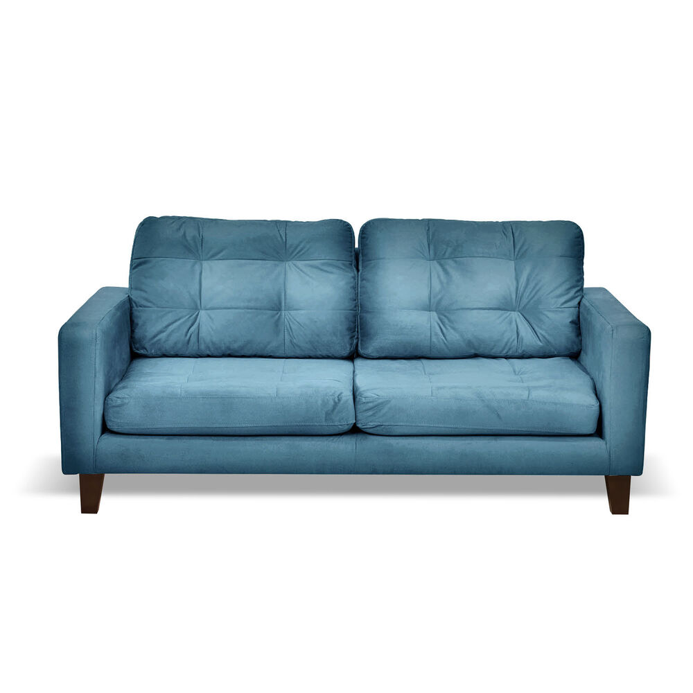 Sofa Napoles 3 Cuerpos Tela Velvet Azul Petroleo image number 0.0