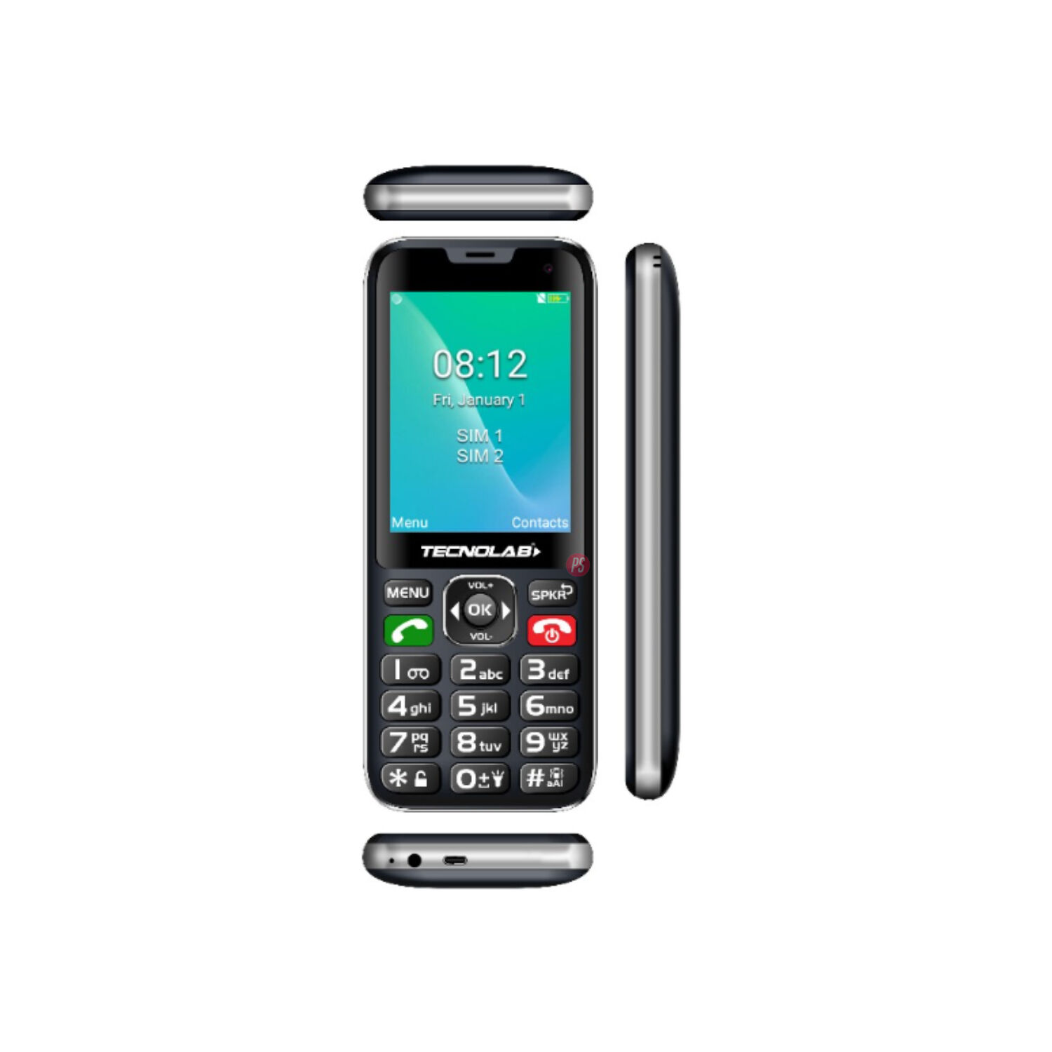 Celular Senior 4g Dual Sim Color Negro - Ps image number 2.0