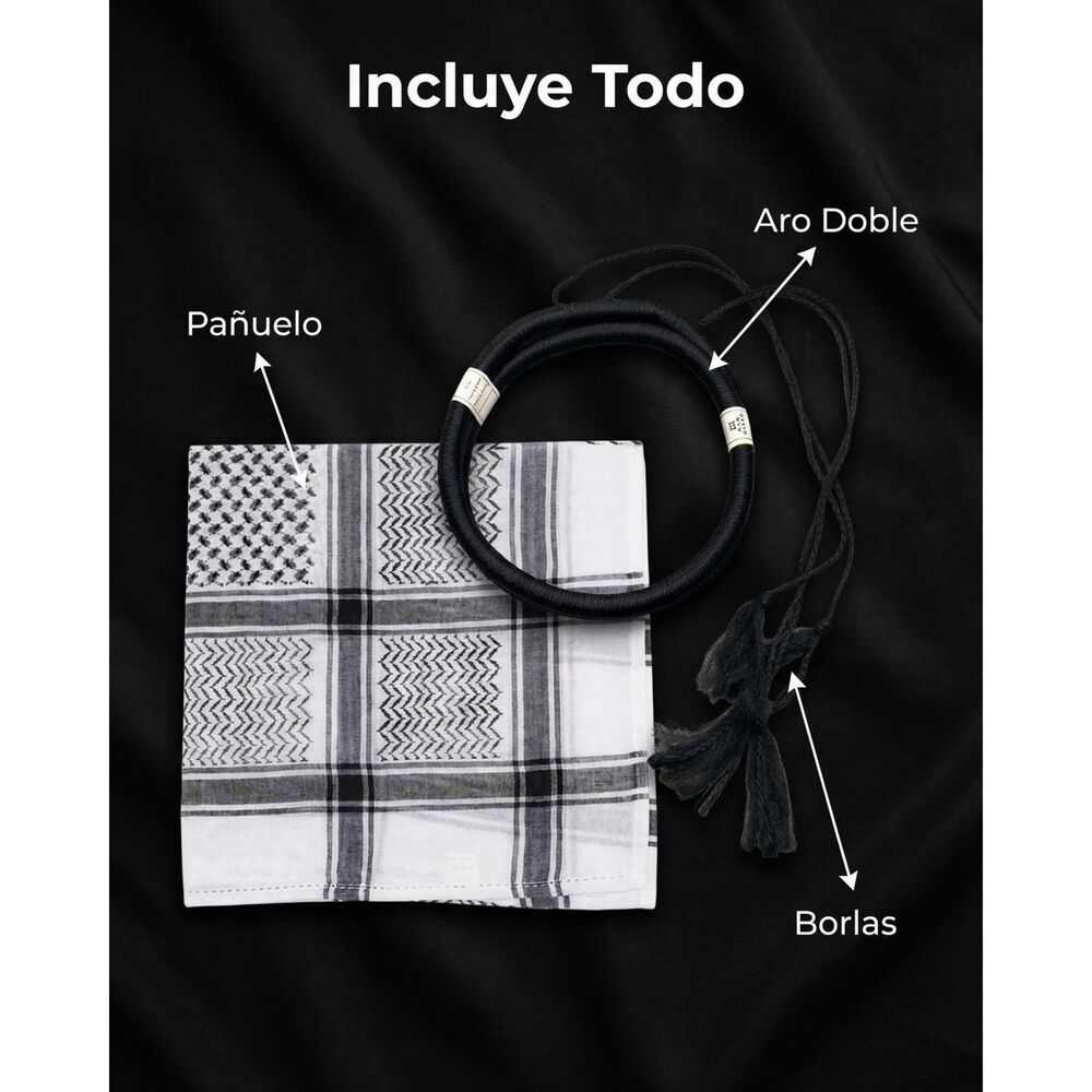 Pa&ntilde;uelo &Aacute;rabe Keffiyeh Con Cintillo Agal Tradicional Disfraz image number 5.0