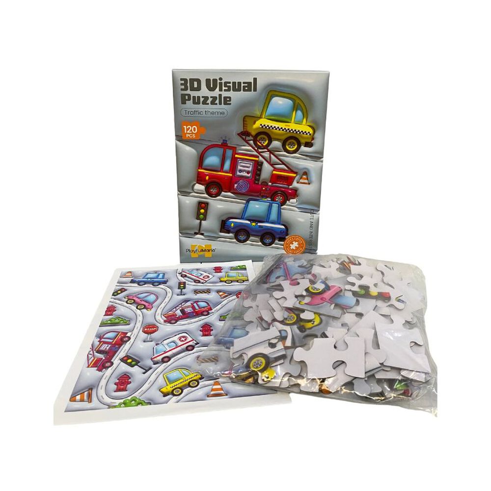 Puzzle 3d Tr&aacute;fico En La Ciudad 120 Piezas image number 2.0