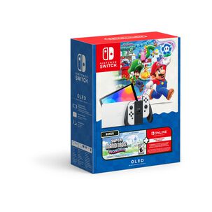 Consola Nintendo Switch Oled White + Super Mario Bros Wonder + 3 Meses NSO